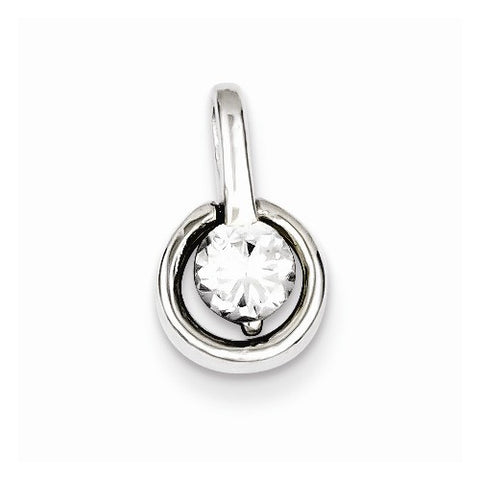 Sterling Silver CZ Circle pendant, Adorable Pendants for Necklace
