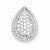 Sterling Silver Teardrop CZ Slide Pendant, Pendants for Necklace