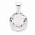 Sterling Silver Round Clear CZ Pendant, Pendants for Necklace