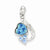 Sterling Silver Created Opal & Blue CZ Pendant, Pendants for Necklace