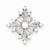 Sterling Silver CZ Snowflake Slide Pendant, Pendants for Necklace