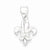 Sterling Silver CZ Fleur De Lis Pendant, Stylish Pendants for Necklace
