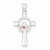 Sterling Silver Pink CZ Claddagh Cross Pendant, Pendants for Necklace