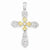 Sterling Silver Vermeil CZ Cross Pendant, Pendants for Necklace