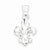 Sterling Silver CZ Fleur De Lis pendant, Dazzling Pendants for Necklace