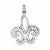 Sterling Silver CZ Fleure-lis Pendant, Pendants for Necklace