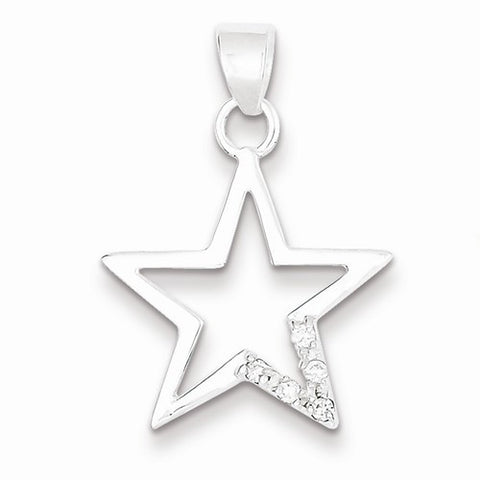 Sterling Silver CZ Star pendant, Exquisite Pendants for Necklace