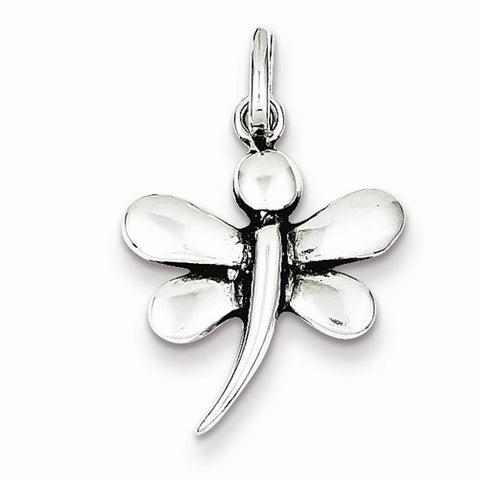Sterling Silver Antiqued Dragonfly Pendant, Pendants for Necklace
