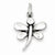 Sterling Silver Antiqued Dragonfly Pendant, Pendants for Necklace