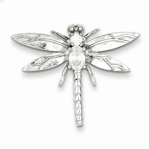 Sterling Silver CZ Dragonfly pendant, Pretty Pendants for Necklace