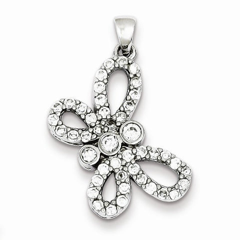 Sterling Silver CZ Butterfly pendant, Appealing Pendants for Necklace