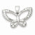 Sterling Silver CZ Butterfly pendant, Charm