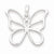 Sterling Silver Polished Butterfly Pendant, Pendants for Necklace