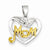 Sterling Silver Vermeil Diamond Mom Pendant, Pendants for Necklace