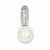 Sterling Silver CZ with Synthetic Pearl Slide Pendant, Pendants for Necklace