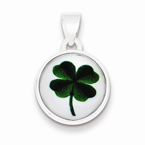 Sterling Silver 4 Leaf Clover Pendant, Pendants for Necklace