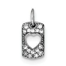 Sterling Silver Love CZ Heart Charm hide-image