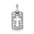 Sterling Silver Faith CZ Open Cross Charm hide-image