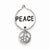 Sterling Silver Peace Sign CZ Pendant, Pendants for Necklace
