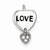 Sterling Silver Love CZ Heart Pendant, Pendants for Necklace