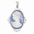 Sterling Silver CZ Cameo pendant, Exquisite Pendants for Necklace