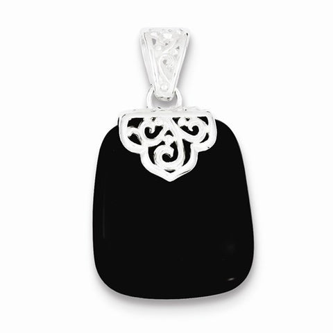 Sterling Silver Black Onyx pendant, Stylish Pendants for Necklace