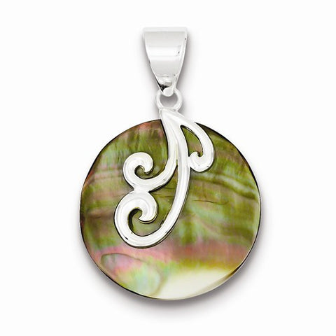 Sterling Silver Round Abalone pendant, Beautiful Pendants for Necklace