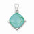 Sterling Silver Square Turquoise Pendant, Pendants for Necklace