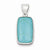 Sterling Silver Rectangle Turquoise Pendant, Pendants for Necklace