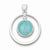 Sterling Silver Circle Turquoise Pendant, Pendants for Necklace