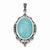 Sterling Silver Marcasite & Simulated Turquoise Pendant, Pendants for Necklace