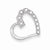 Sterling Silver CZ Heart Pendant, Fine Pendants for Necklace