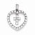 Sterling Silver CZ Heart & Cross Pendant, Pendants for Necklace