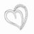 Sterling Silver CZ Heart Pendant, Stylish Pendants for Necklace