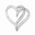 Sterling Silver CZ Heart Pendant, Classy Pendants for Necklace