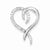 Sterling Silver CZ Heart Slide Pendant, Alluring Pendants for Necklace