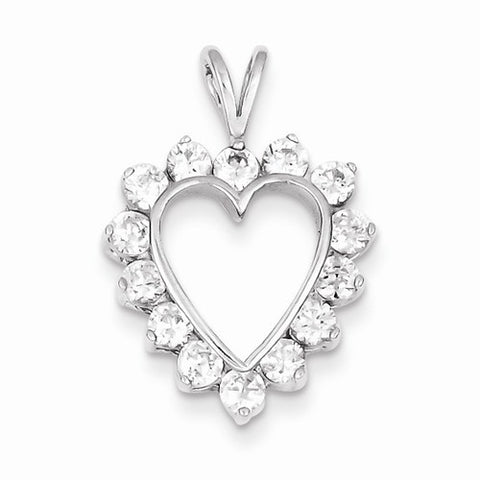 Sterling Silver CZ Heart pendant, Adorable Pendants for Necklace