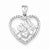Sterling Silver CZ Love Heart Pendant, Pendants for Necklace