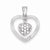 Sterling Silver CZ Heart Pendant, Beautiful Pendants for Necklace
