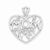 Sterling Silver CZ Mom Heart Pendant, Pendants for Necklace