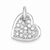 Sterling Silver CZ Heart Pendant, Exquisite Pendants for Necklace
