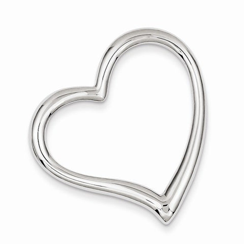 Sterling Silver Heart Slide Pendant, Gorgeous Pendants for Necklace