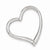 Sterling Silver Heart Slide Pendant, Gorgeous Pendants for Necklace
