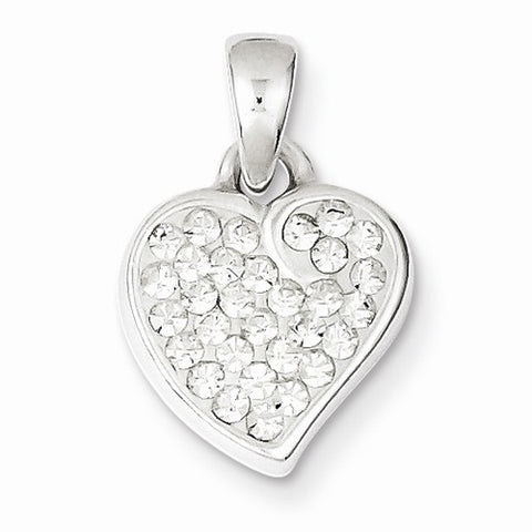 Sterling Silver Stellux Crystal Heart pendant, Stylish Pendants for Necklace