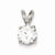 Sterling Silver Round CZ pendant, Appealing Pendants for Necklace