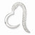 Sterling Silver Stellux Crystal Heart Pendant, Charm