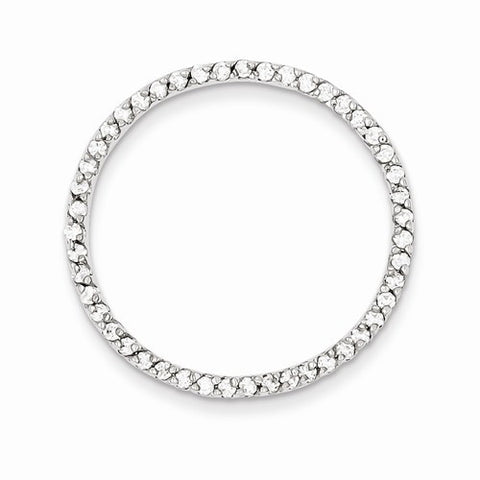 Sterling Silver CZ Chain Slide Pendant, Dazzling Pendants for Necklace