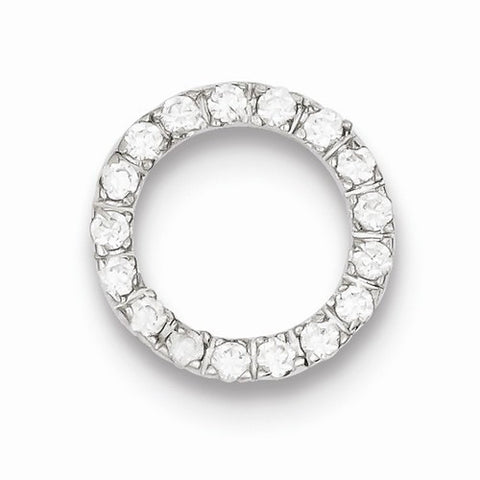 Sterling Silver CZ Chain Slide Pendant, Beautiful Pendants for Necklace