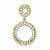 Sterling Silver & Vermeil CZ Circle Slide Pendant, Pendants for Necklace
