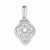 Sterling Silver CZ Vintage Style Pendant, Pendants for Necklace